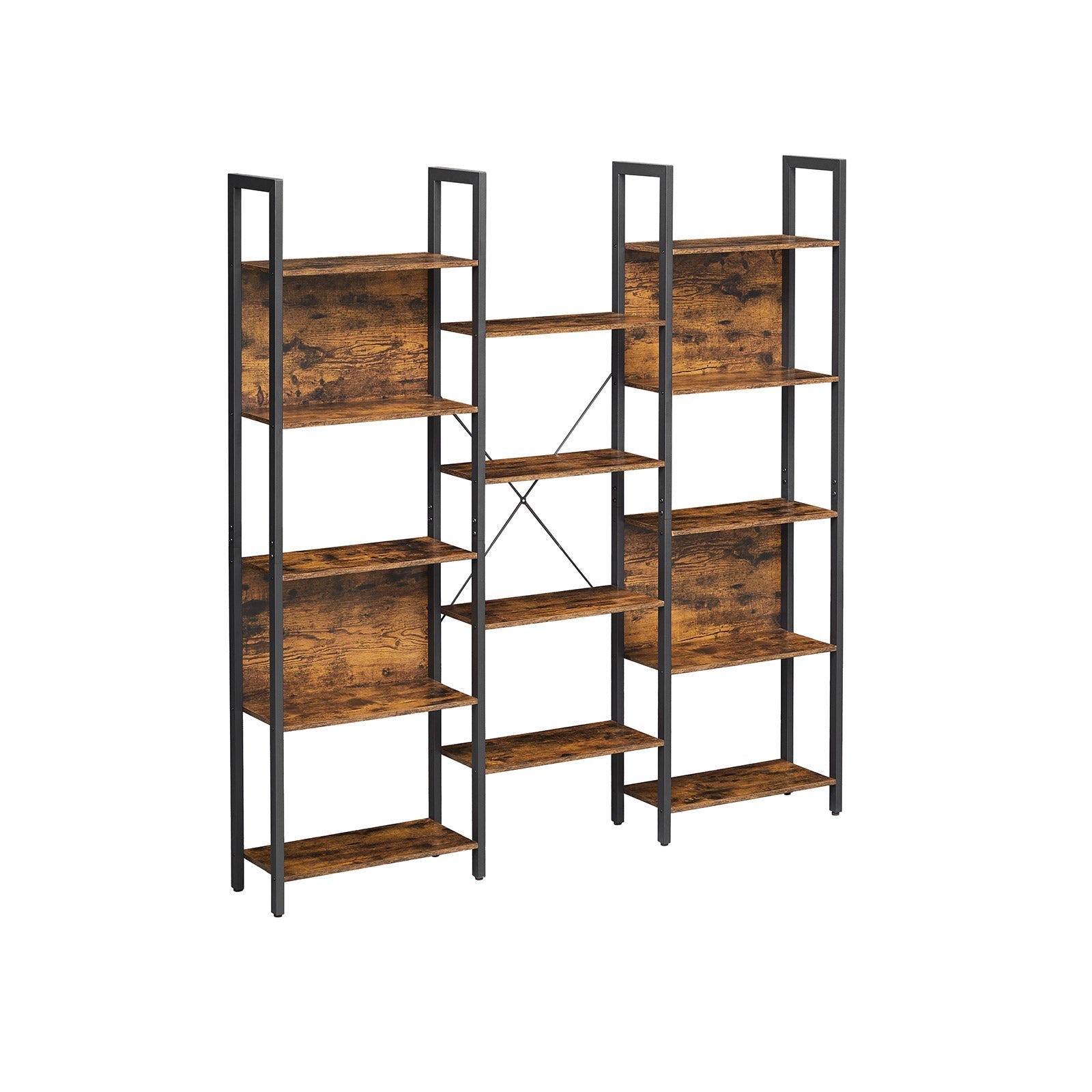 Bookcase - Ladder cabinet - Living room cabinet - Decoret - Vintage Brown / Black