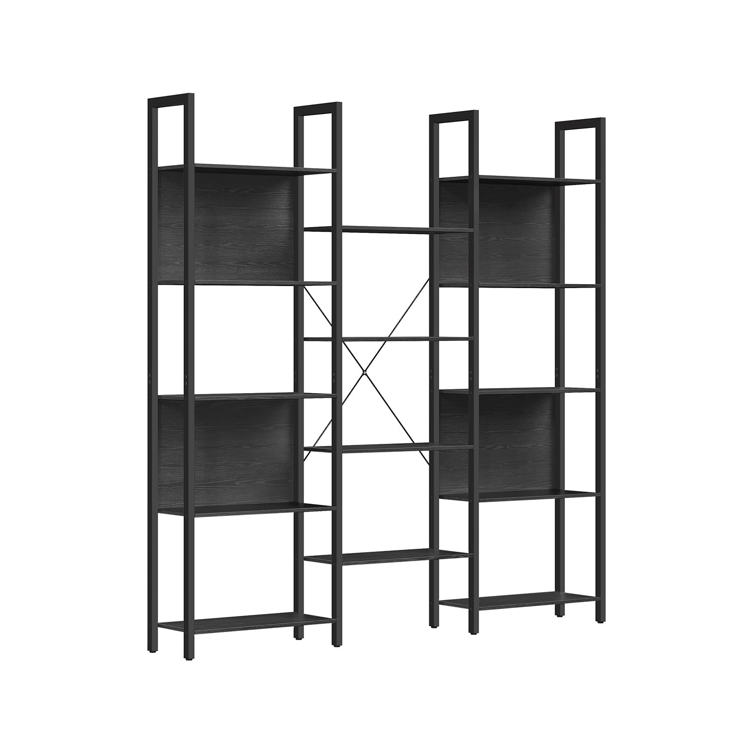 Bookcase - Ladder cabinet - Living room cabinet - Decoret - Vintage Brown / Black