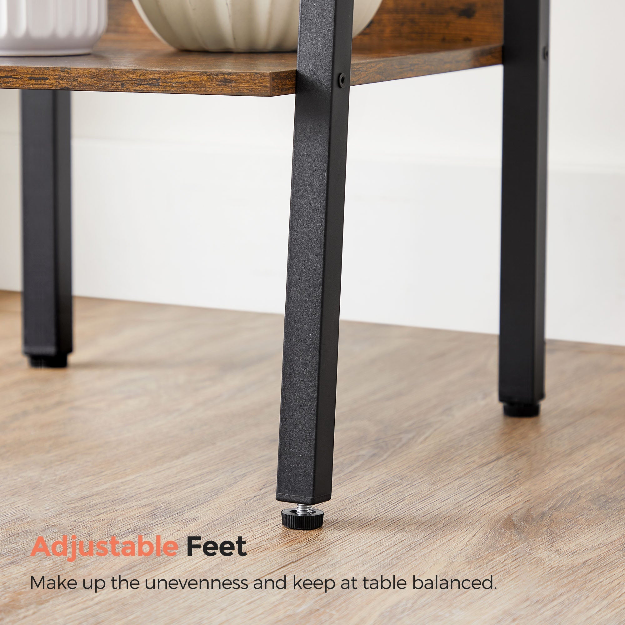 Bookcase - Ladderboard - With 5 shelves - Metal frame - Brown / Black
