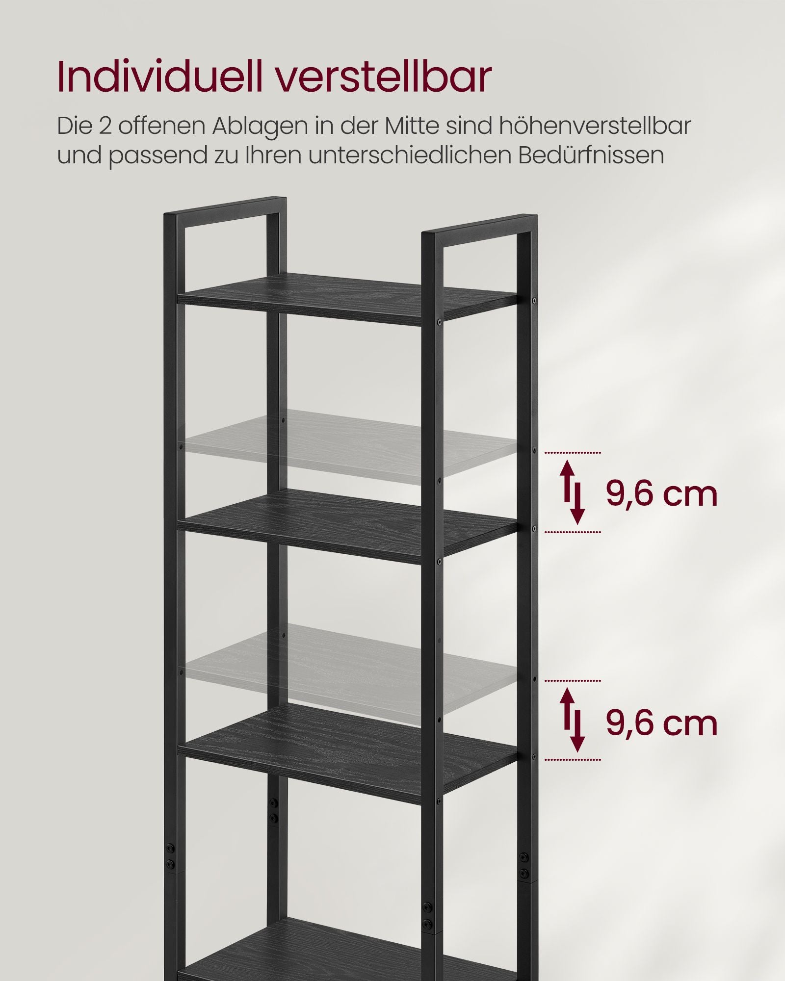 Bookcase 24 x 40 x 159.5 cm ebony black-ink black