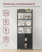Bookcase 24 x 60 x 159.5 cm ebony black-ink black