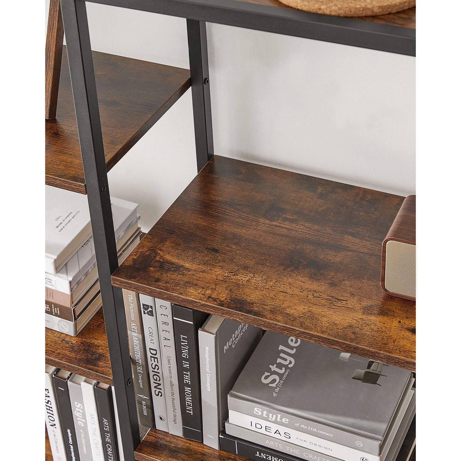 Bookcase - Decorative cupboard - Storage cupboard - Vintage Brown / Black