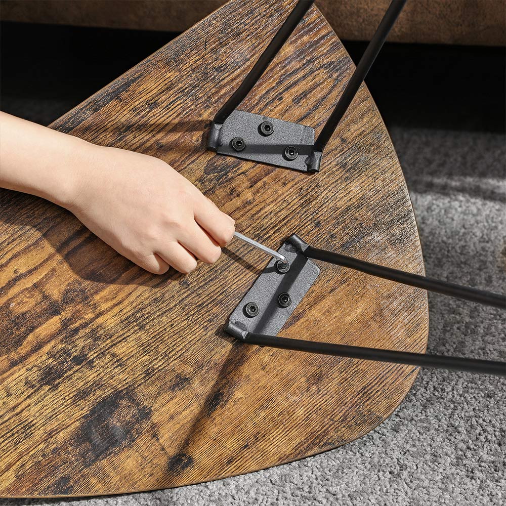 Side tables - Set of 2 - Coffee table - Industrial Design - Brown/Black