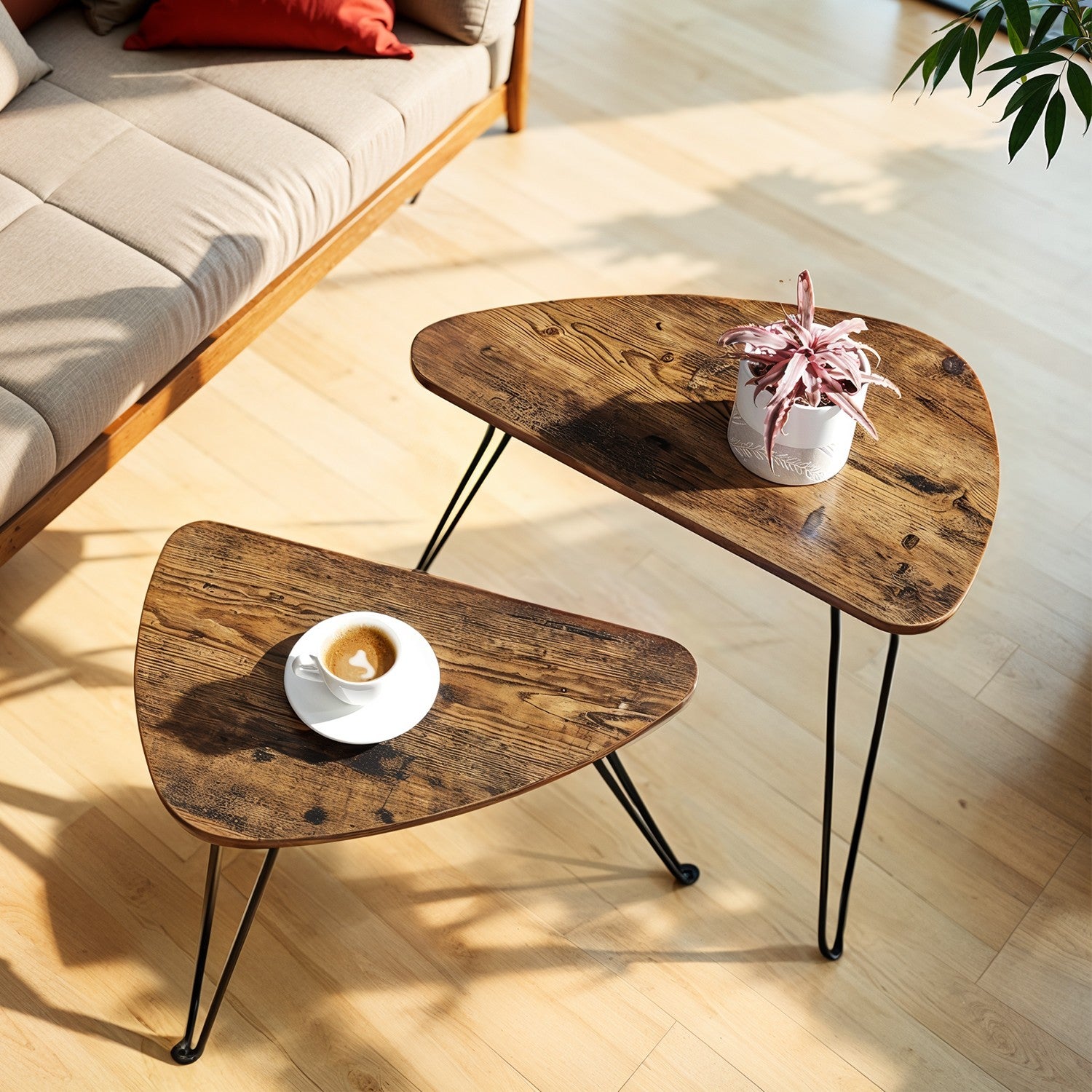 Side tables - set of 2 - for living room - dining room - bedroom
