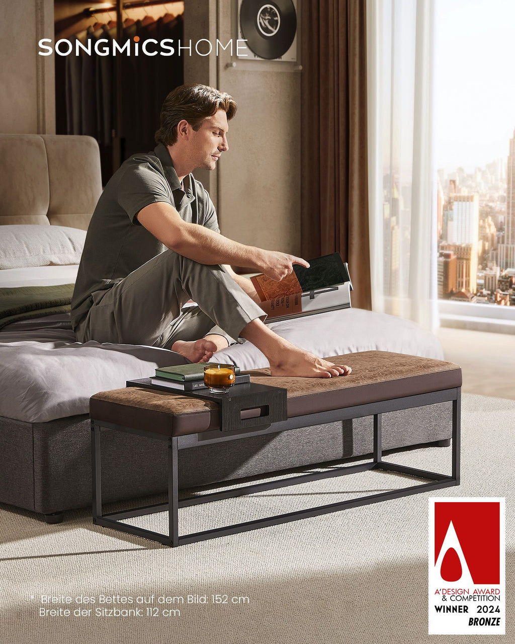 Home Bench With Storage Space - Artificial leather - Timeless Design