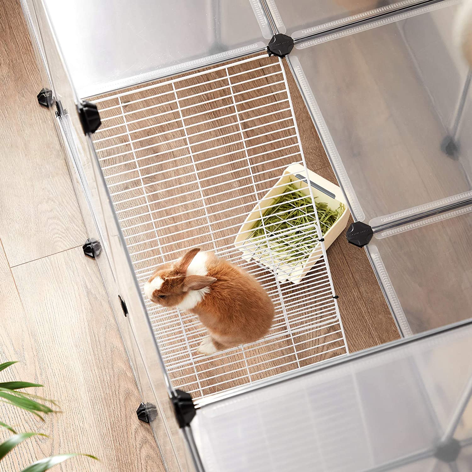 Animal Cage - Outdoor housing for hamster, guinea pig, rabbit - Transparent