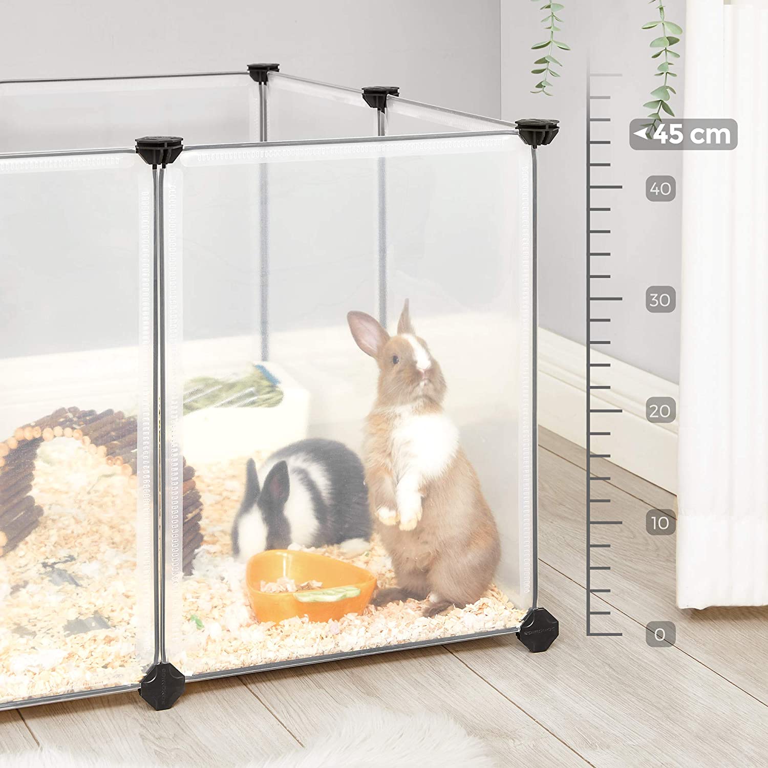Animal Cage - Outdoor housing for hamster, guinea pig, rabbit - Transparent