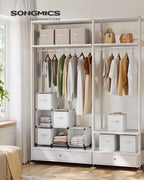 Cube cabinet - Storage cabinet - with 6 compartments and 6 boxes - easy to assemble - White