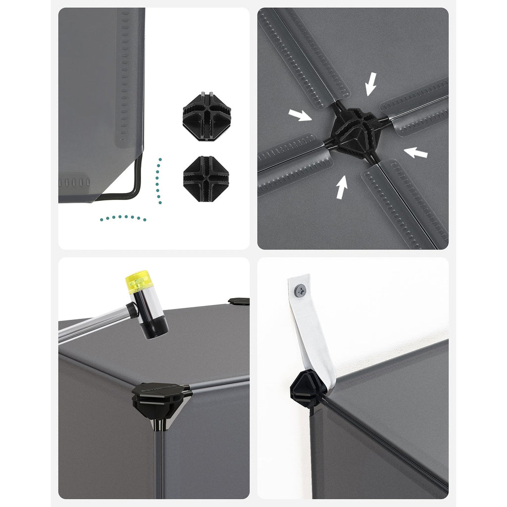Cube cabinet - Storage cabinet - Doors - Gray