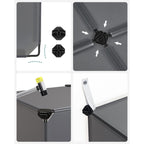 Cube cabinet - Storage cabinet - Doors - Gray