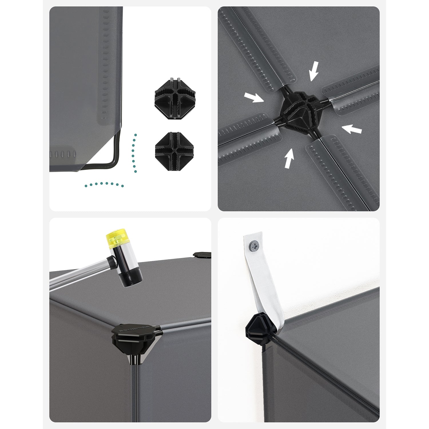 Cube cabinet - Storage cabinet - Doors - Gray