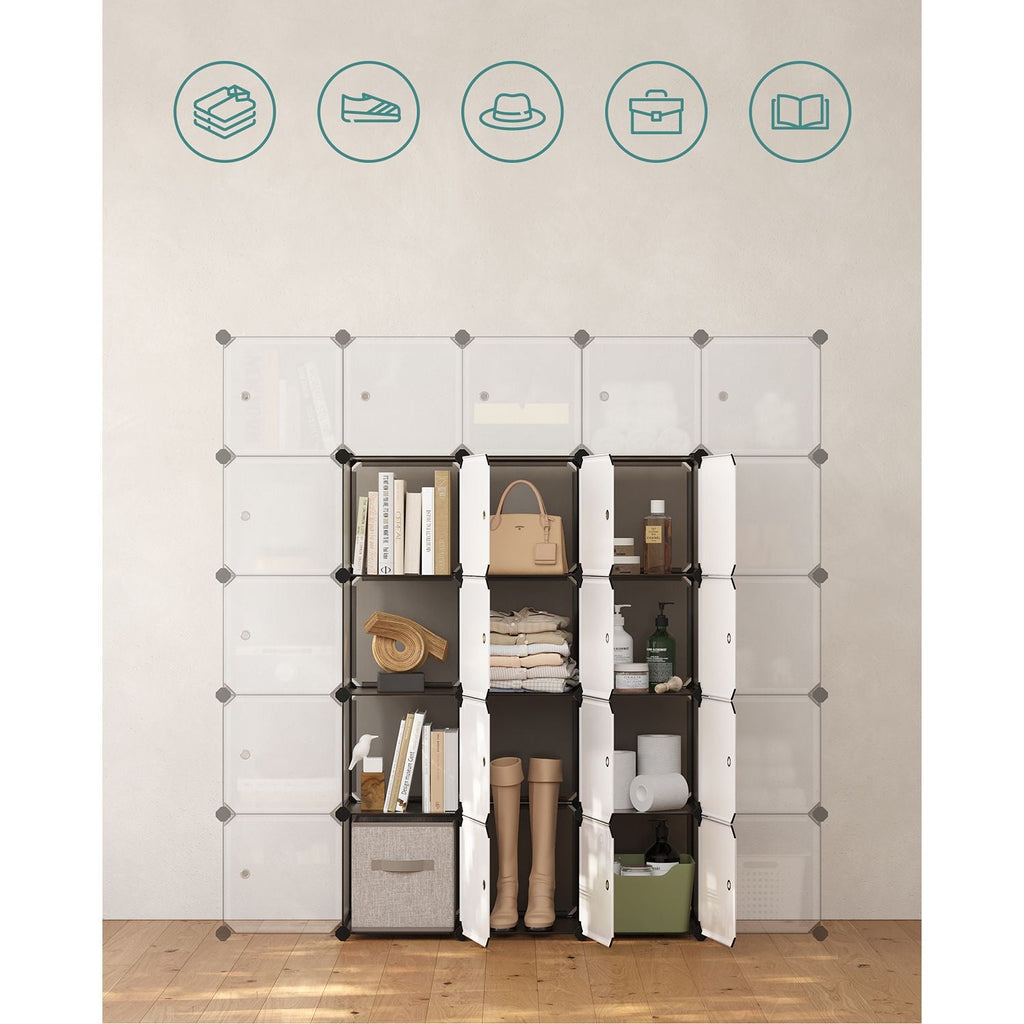 Cube cabinet - Storage cabinet - Doors - Gray