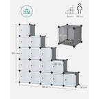 Cube cabinet - Storage cabinet - Doors - Gray