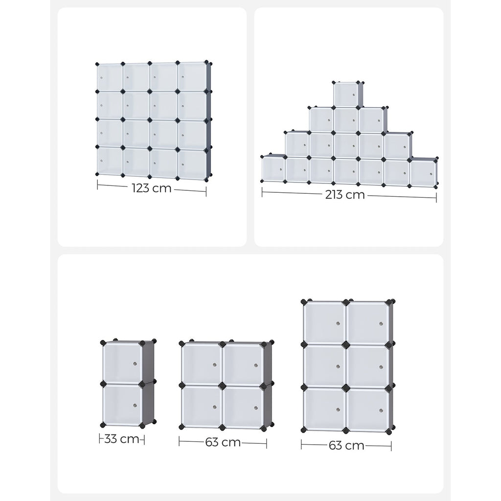 Cube cabinet - Storage cabinet - Doors - Gray