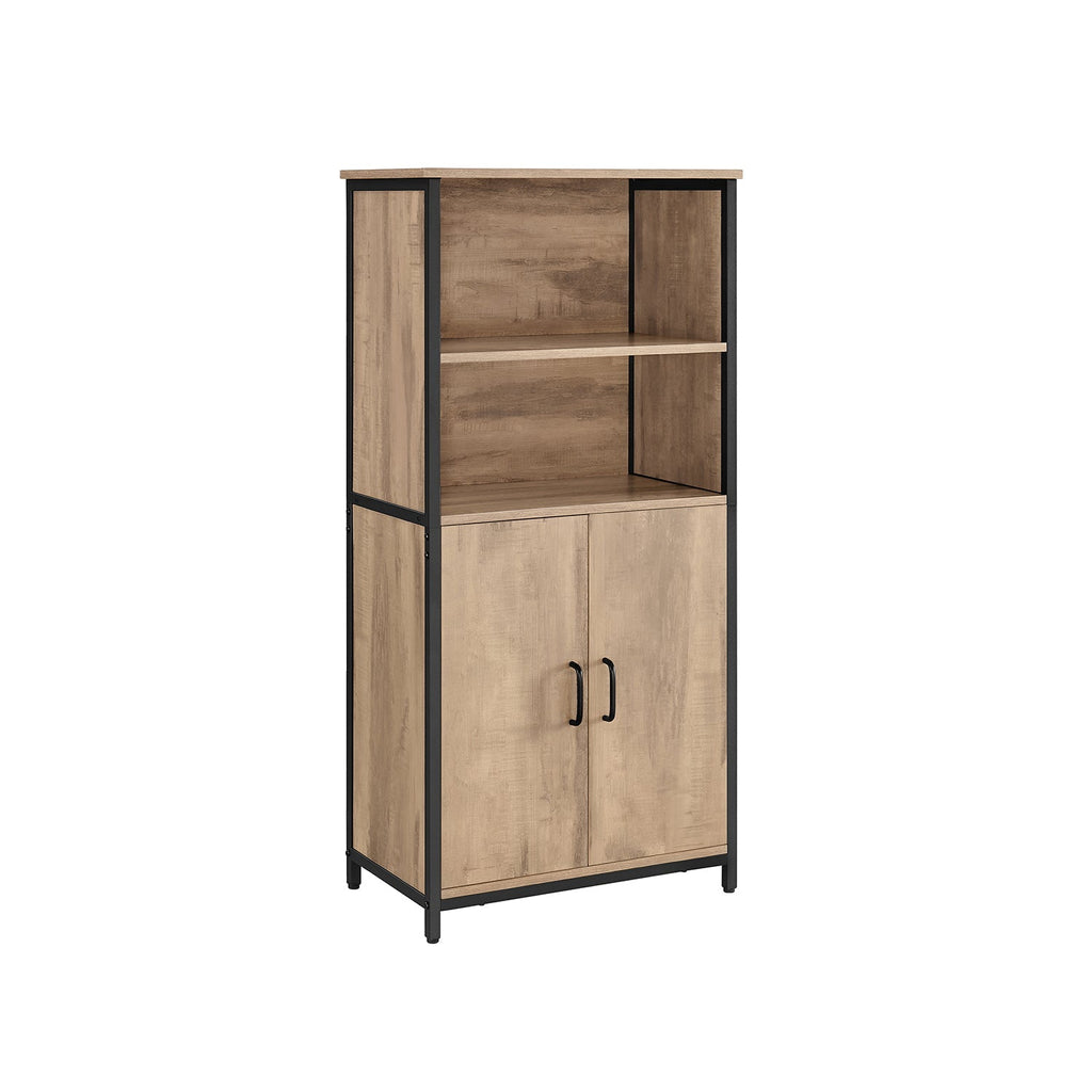 Sideboard - kitchen cupboard with 2 open compartments - Bookcase - Brown