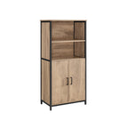 Sideboard - kitchen cupboard with 2 open compartments - Bookcase - Brown