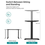 Electric desk frame - height adjustable - Memory function
