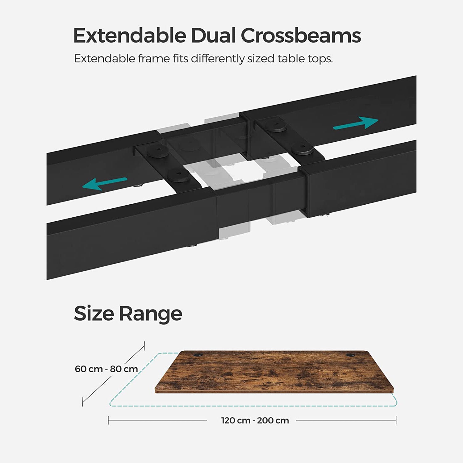 Electric desk frame - height adjustable - Memory function