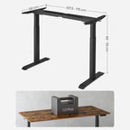 Electric desk frame - height adjustable - Memory function