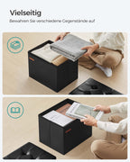 Foldable sofa with storage space 41 cm ink -black