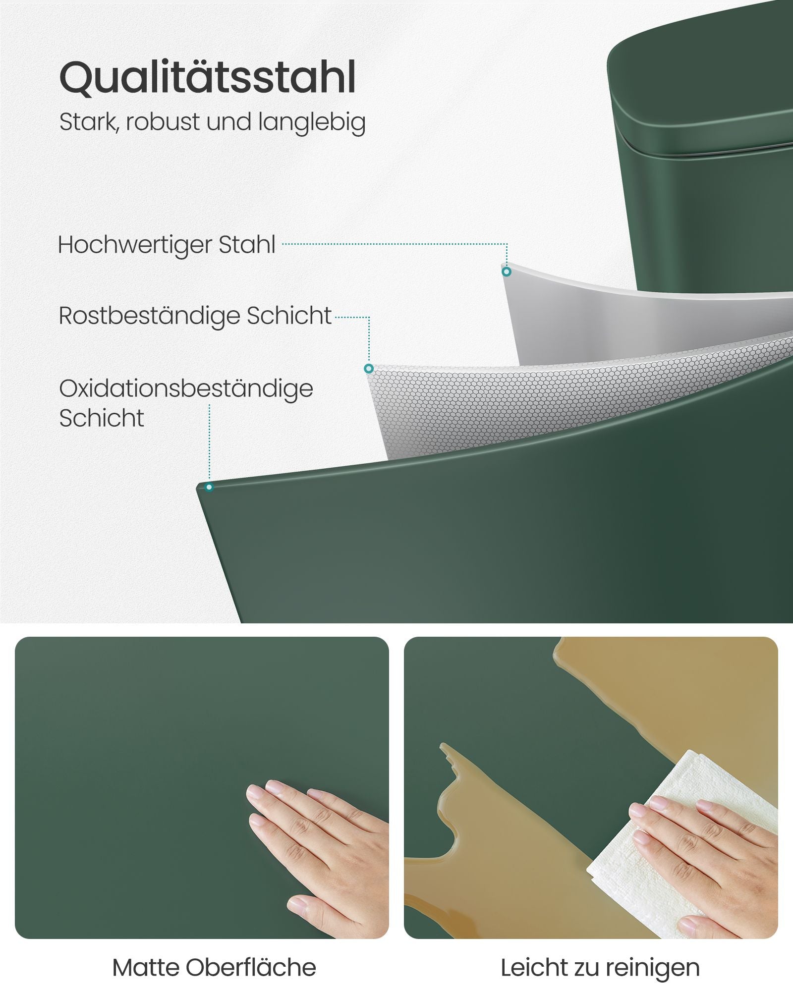 Kitchen Prullen Bin - 30 Liter - Vintage Green