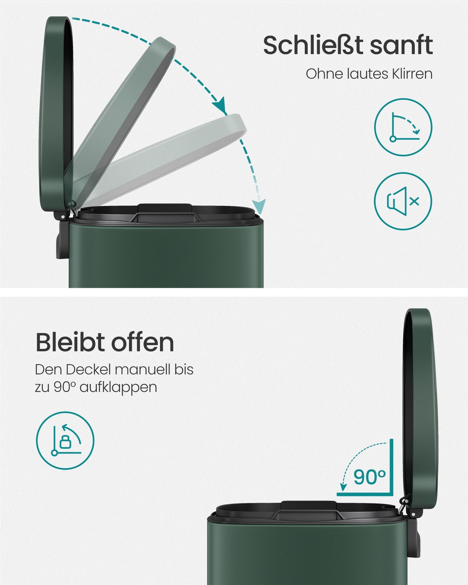 Kitchen Prullen Bin - 30 Liter - Vintage Green