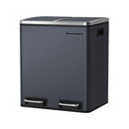 Waste bin - metal pedal bin - 30 liters - flue gray