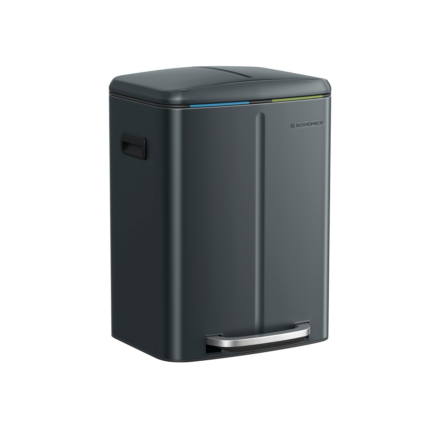 Kitchen Prullen Bin - 2 × 20 L - With soft close lid - Green gray