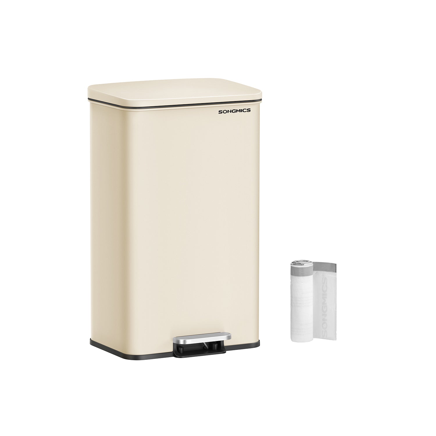 Kitchen Prullen box with lid 40 liters of sand beige