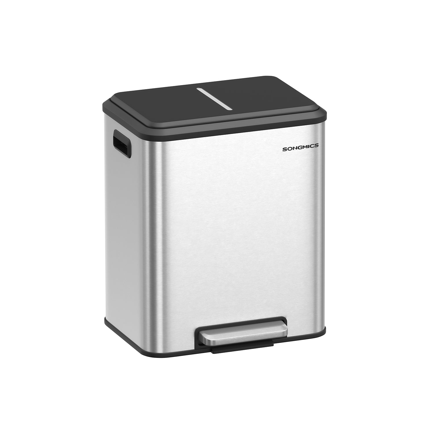 Kitchen Prullen Bin Metallic Silver