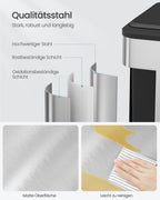 Kitchen Prullen Bin Metallic Silver