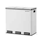 Waste separation system - 3 compartments - 3 × 18 l - with a sand beige lid