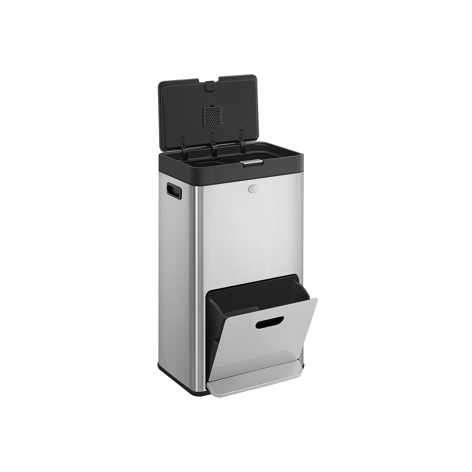 Kitchen Prullen Bin with Pedal and 3 Compartments