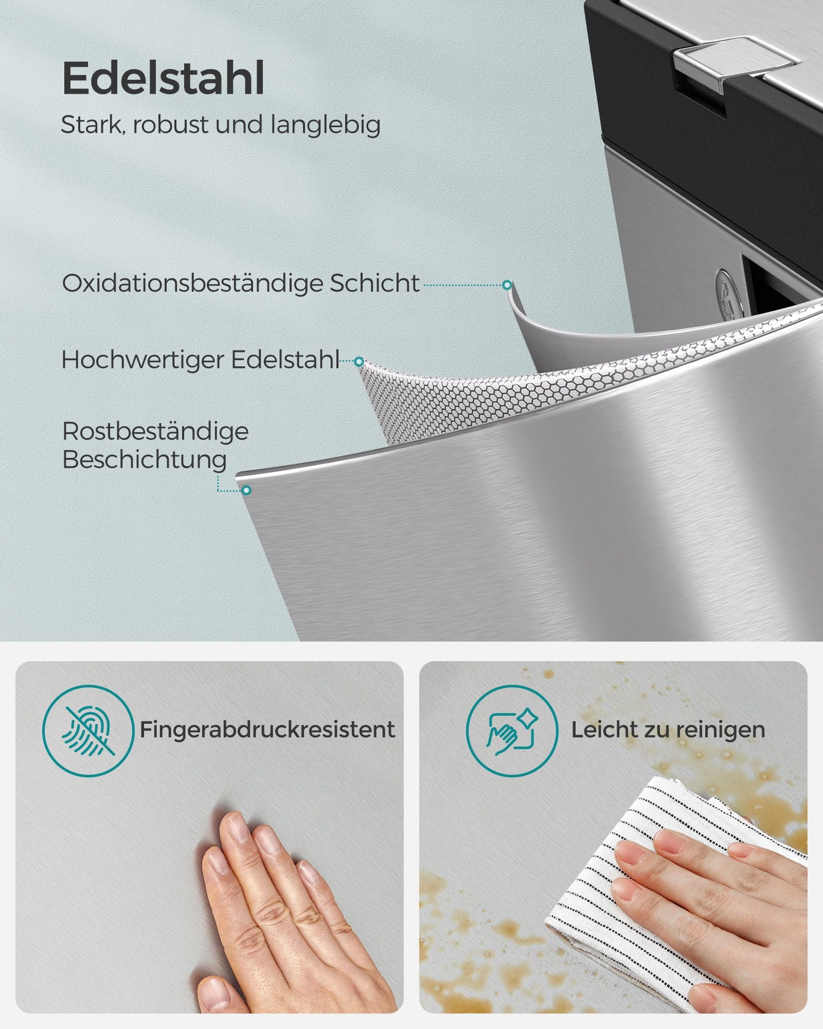 Kitchen Prullen Bin with Pedal and 3 Compartments