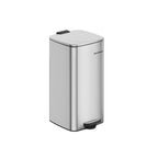 Garbage can 30 liters made of cloud white steel