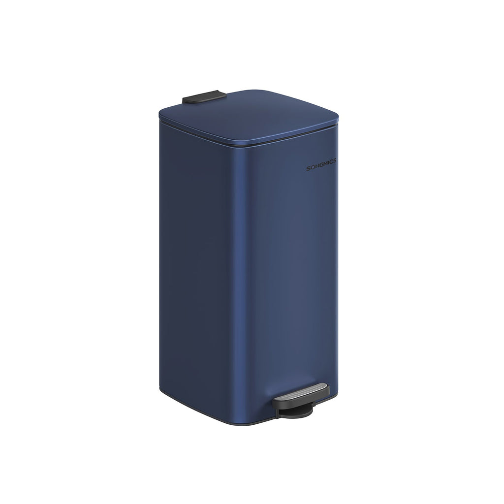 Garbage can 30 liters made of cloud white steel