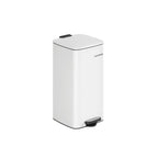 Garbage can 30 liters made of cloud white steel