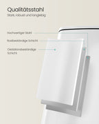 Garbage can 30 liters made of cloud white steel