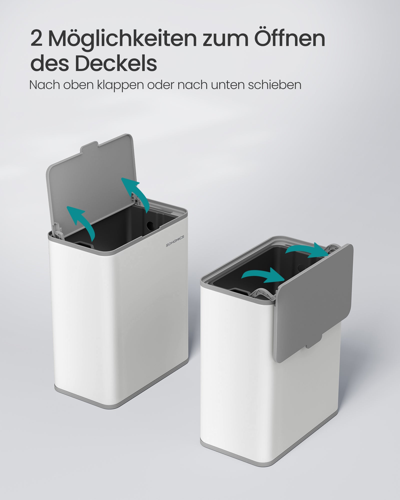 Hanging trash can 8 l with woolwit lid