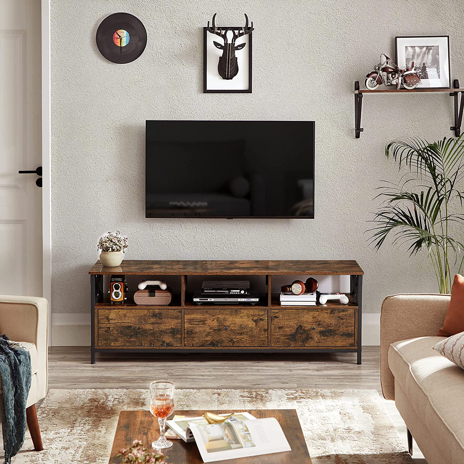 TV furniture - Coffee table - With 3 drawers - Industrial Design