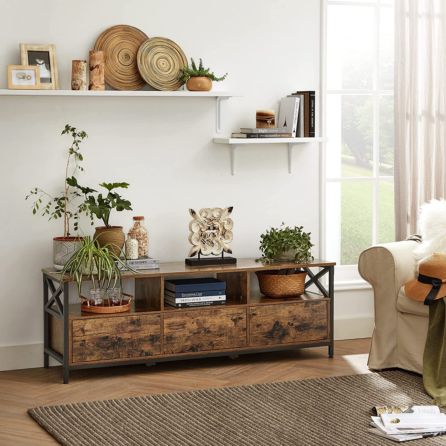 TV furniture - Coffee table - With 3 drawers - Industrial Design
