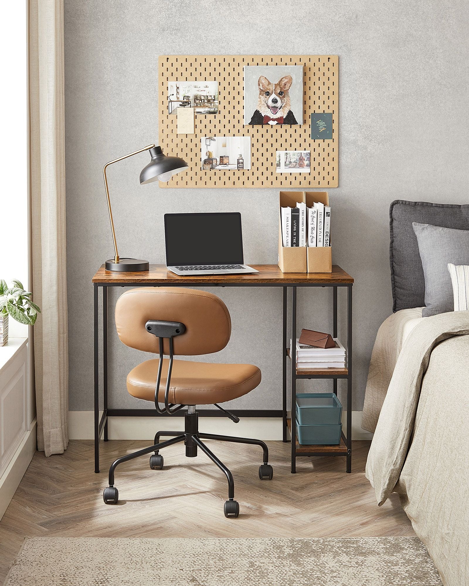 Bureau - Industrial Look - With 2 shelves