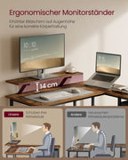 L-shaped desk-with 2 drawers-115 × 105 cm