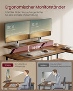 L-shaped desk-with 2 drawers-135 × 105 cm