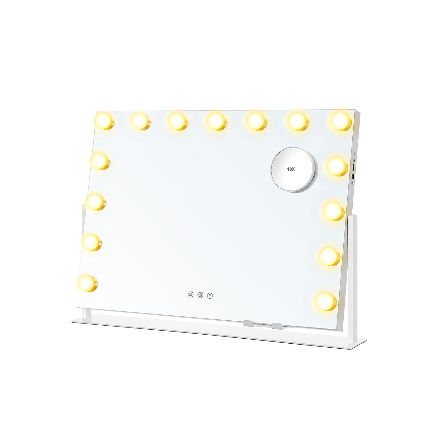 Make-up mirror-with lighting-charging gates-Mat white