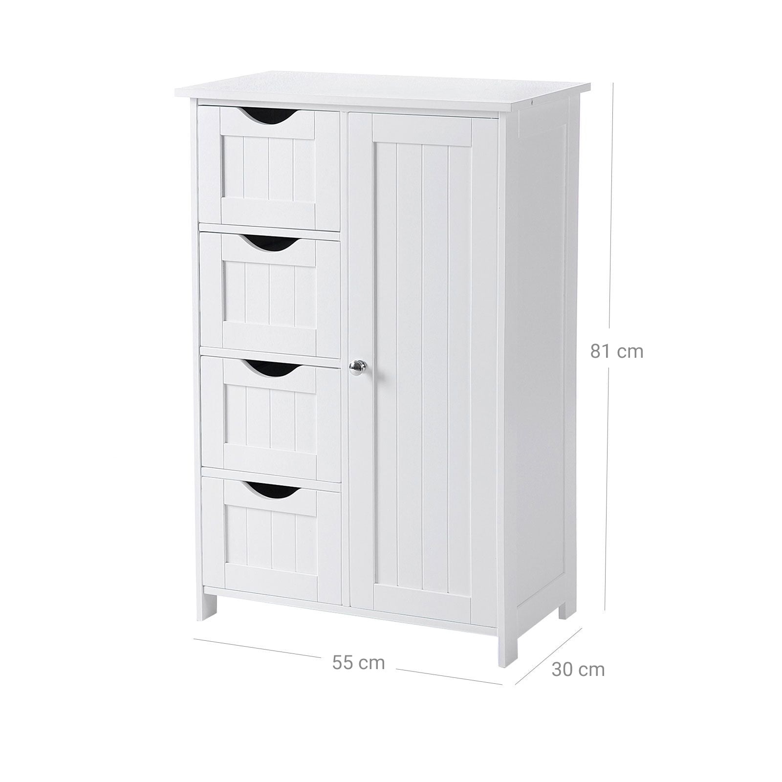 Bathroom Cabinet - Dresser - Beepercase - 4 Loads - White