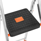 Ladder - Aluminum Ladder - 12 cm wide steps - Foldable - anti -slip - up to 150 kg