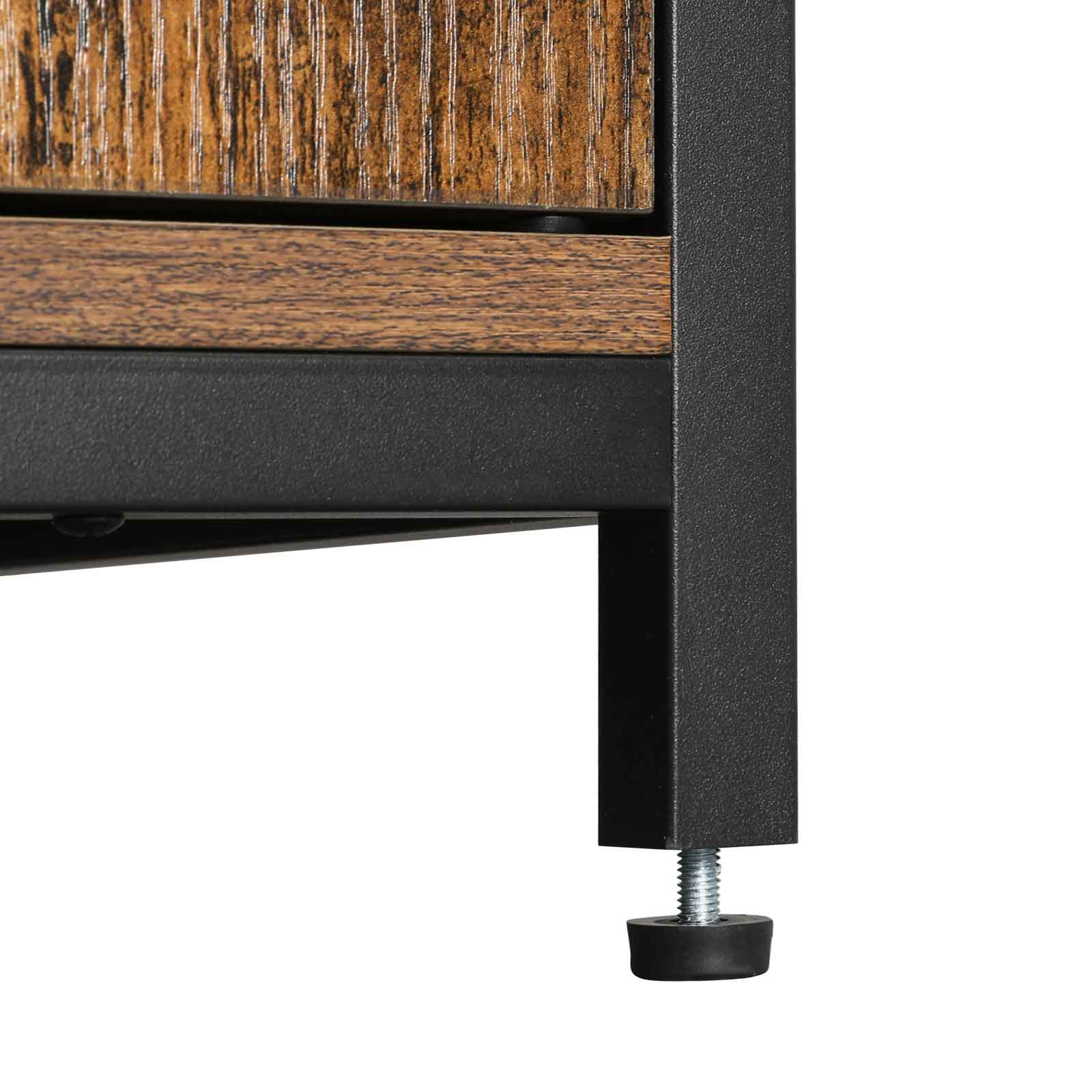 Sideboard - kitchen cupboard with 2 open compartments - Bookcase - Brown