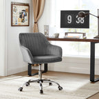 Office chair - Office chair - Velvet computer chair - height adjustable - Swivel chair - Gray