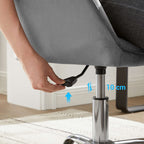 Office chair - Office chair - Velvet computer chair - height adjustable - Swivel chair - Gray